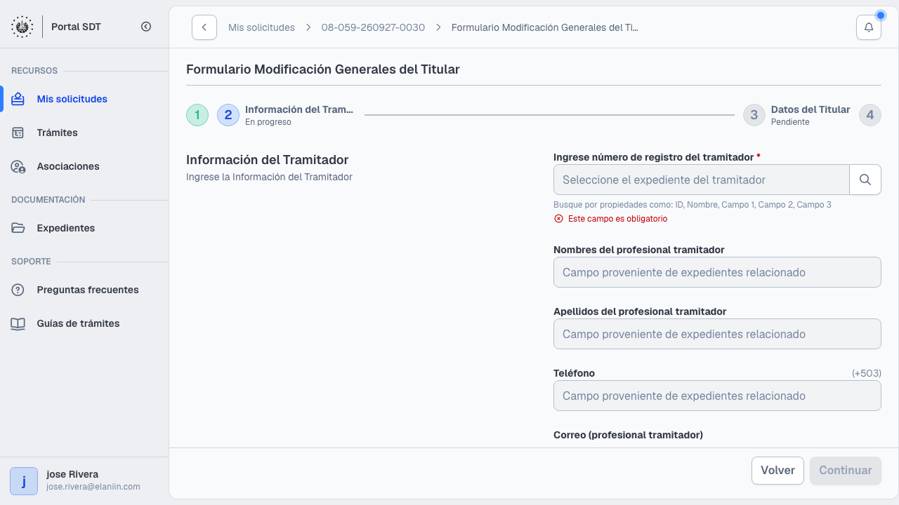 Modificación titular paso 2