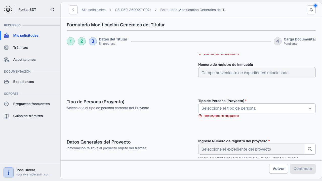 Modificación titular paso 3