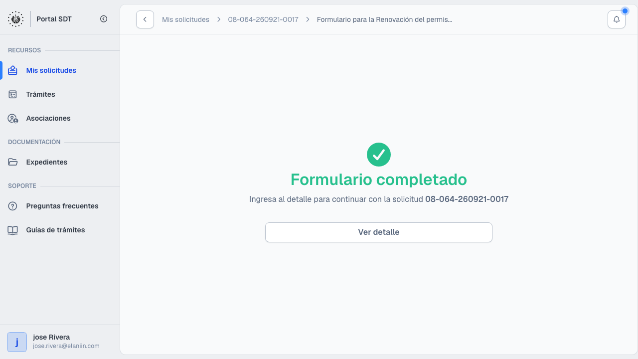 Renovación de rótulos en el portal